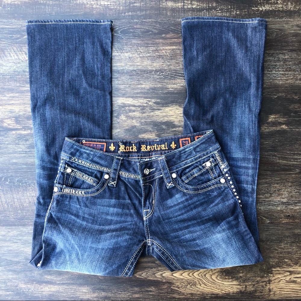 Price Drop! Hot Rock Revival Gwen Bootcut Denim Jeans Size-28 (FREE SHIPPING!)